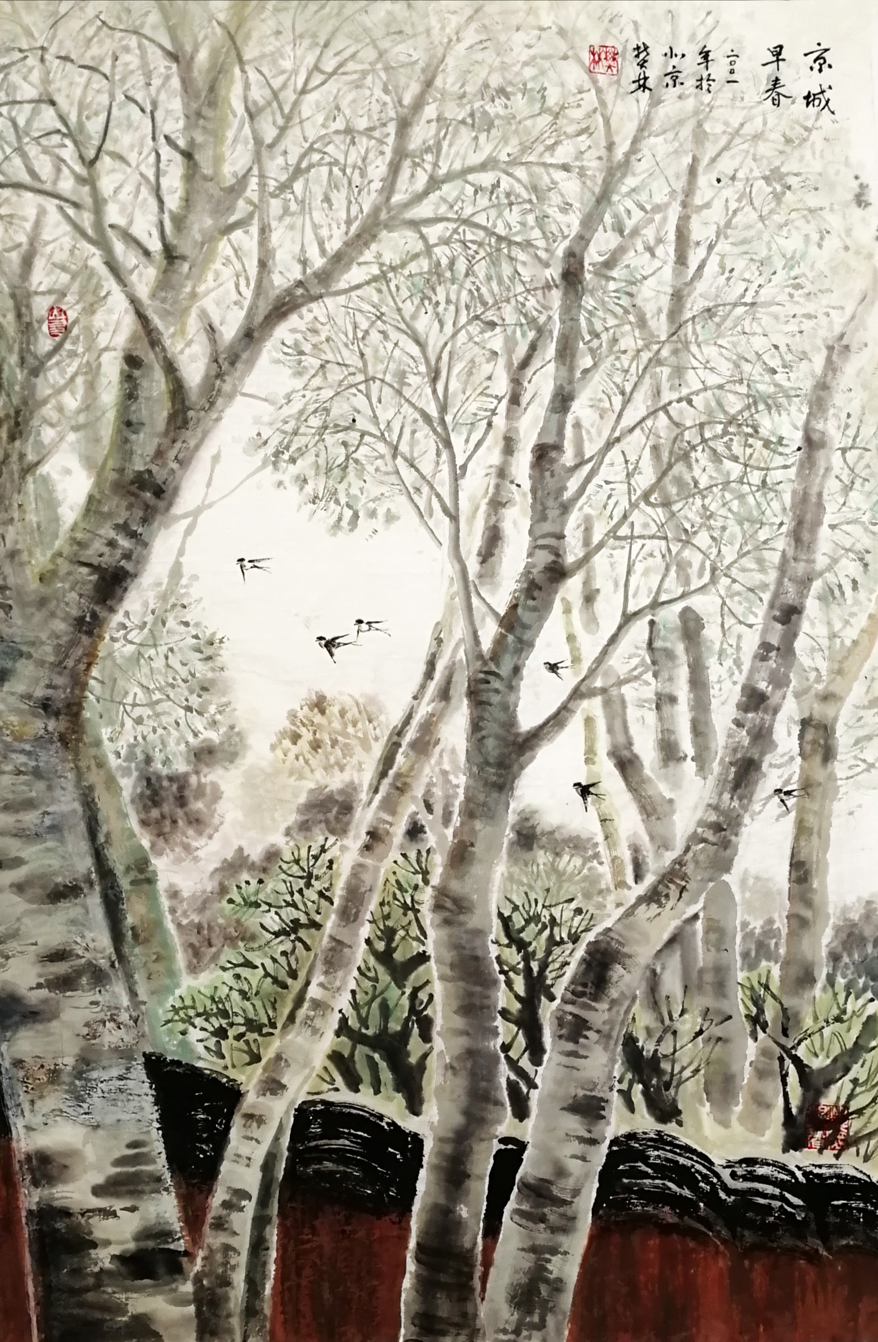 国画| 白杨颂——著名画家【樊林】的白杨情结