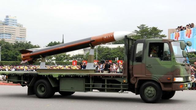 台湾自研的"天弓三型"防空导弹(台媒资料图)