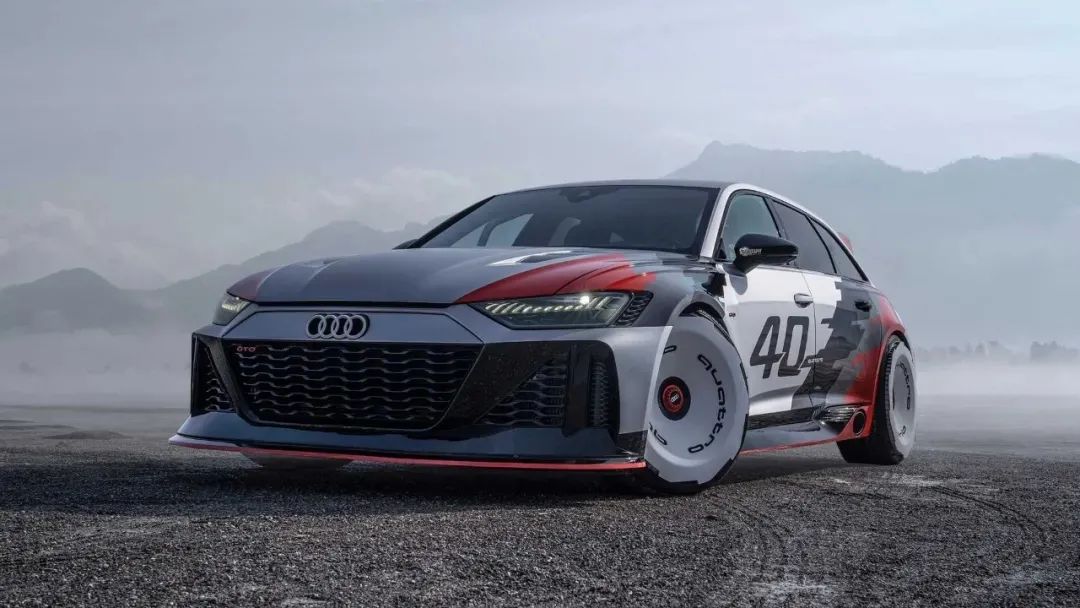 这台奥迪rs6 gto concept外观基本复刻了90 quattro imsa gto的特点