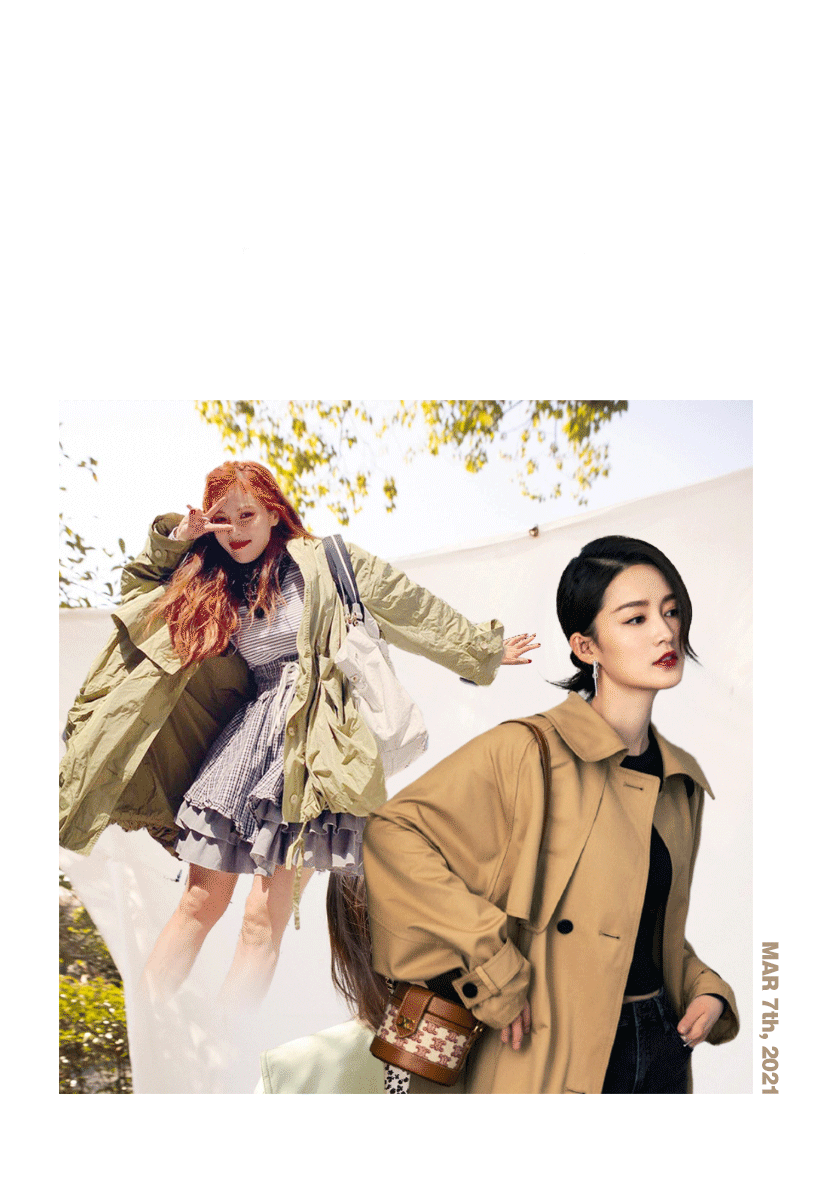 下周穿什么|知性风美女如李沁,建议风衣半永久