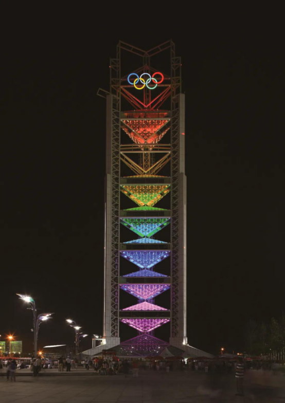 奥运区水立方之外的区域,国家体育馆,国家会议中心,奥运转播塔(玲珑