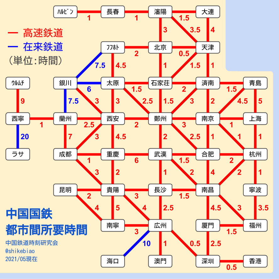 从日本来的"中国高铁时刻图"走红中文网络