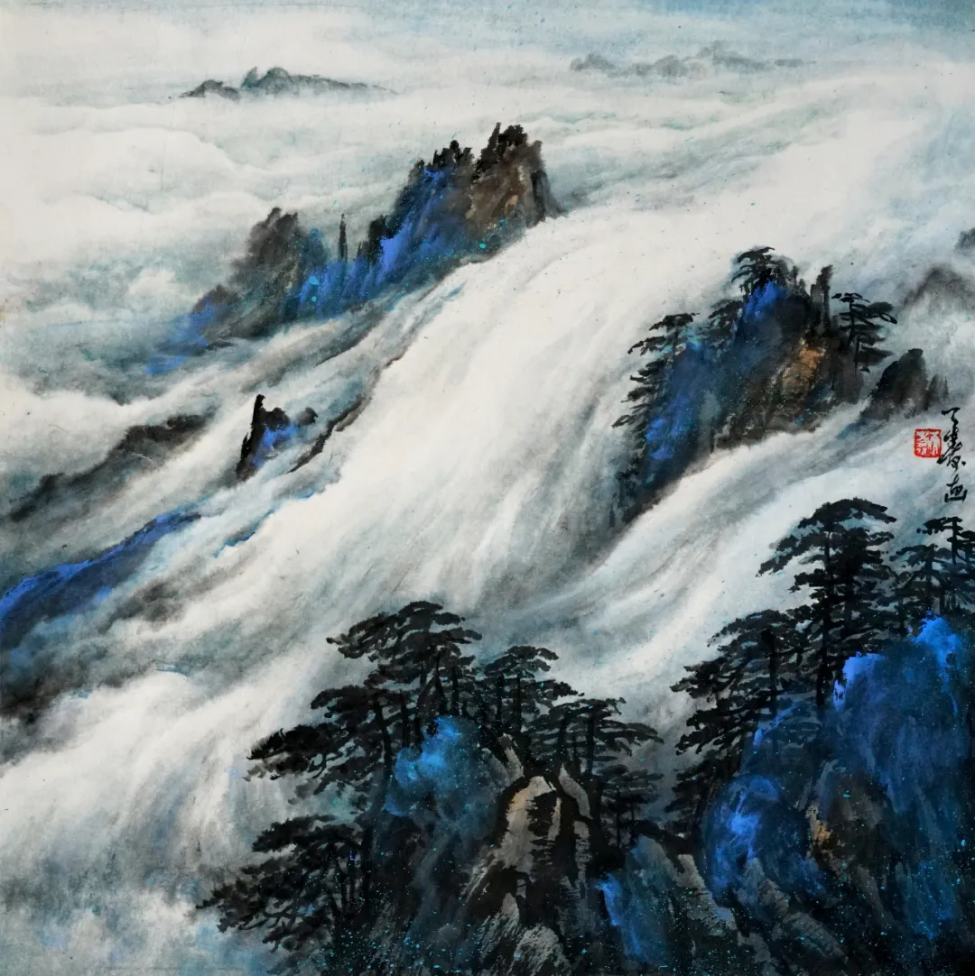 这是他的责任,更是对中国山水画的担当. 最后,祝糜老:天寿,画艺常青.