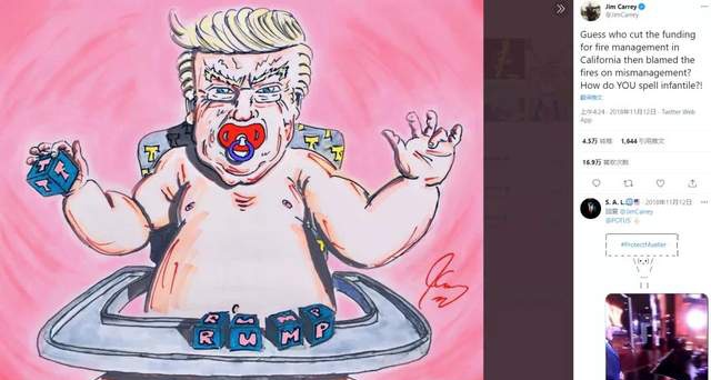 喜剧大师金凯瑞抑郁在家,画了四年讽刺特朗普的漫画!