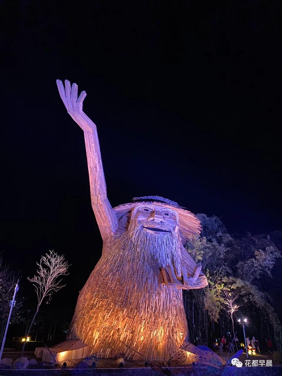 花都首个360°全息沉浸式灯光,开启红山村神秘梦幻的科技新空间!