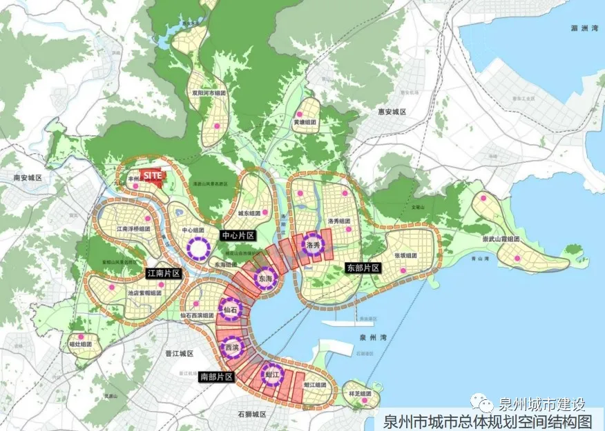 2,泉州市城市总体规划:本片区位于北峰丰州组团