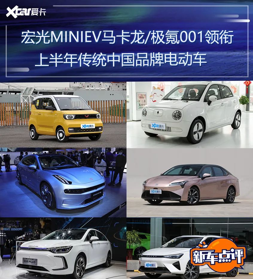 model3慌了宏光miniev马卡龙极氪001领衔上半年传统中国品牌电动车