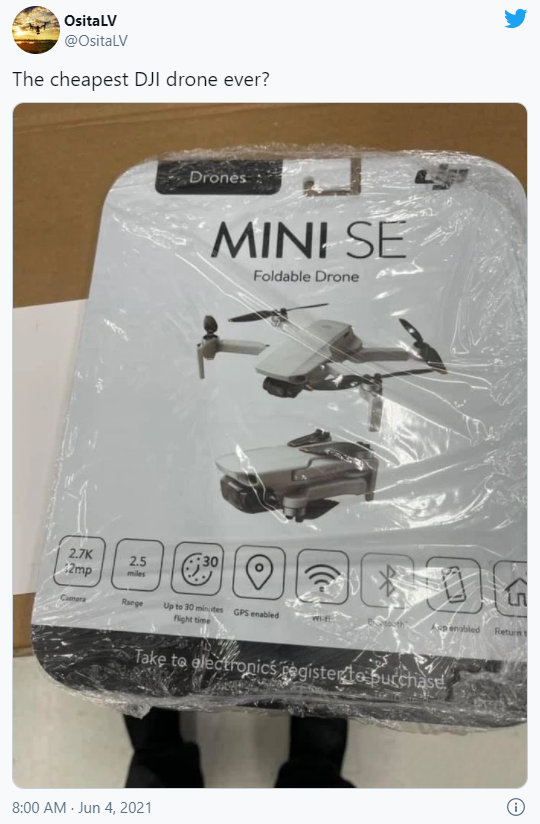 大疆mini se无人机曝光:或取代mini 2成为最便宜机型