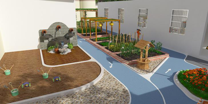 幼儿园设计案例:深圳坪地育英阳光幼儿园户外场地改造