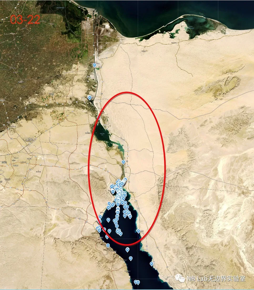 航运卫星追踪苏伊士运河堵船事件约有1300万桶原油受运输影响