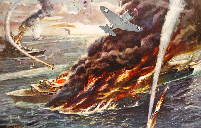 1942年5月4日,珊瑚海海战爆发,这是人类历史上首次航母之间的对决.