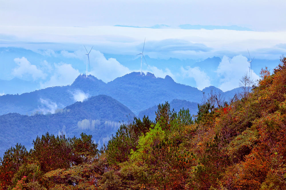 这是10月7日在湖北省宜昌市夷陵区百里荒高山草原旅游区拍摄的秋景。新华社发（张国荣 摄）