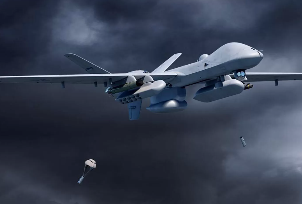MQ-9反潜无人机可挂载声呐浮标吊舱和反潜鱼雷等设备及武器。