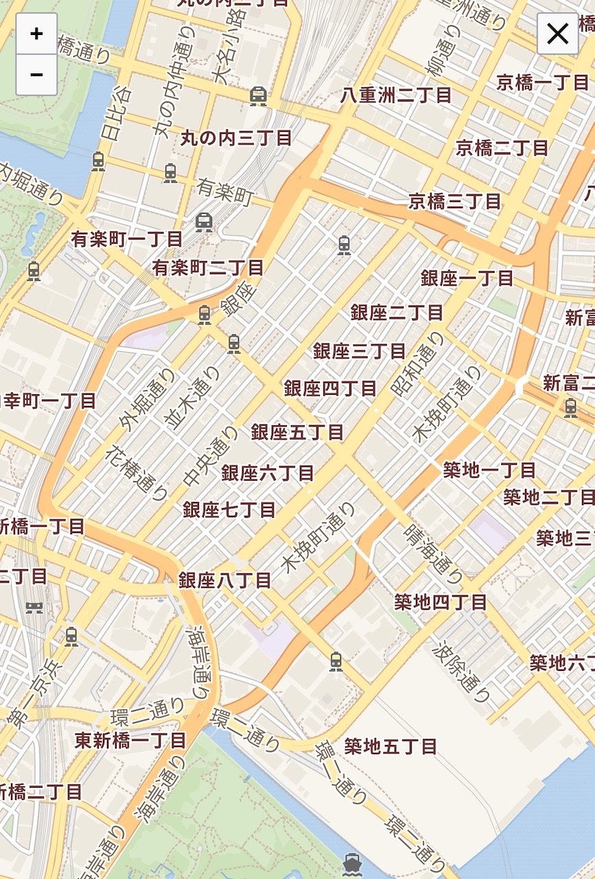 东京银座地图