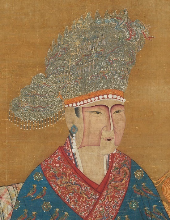 图7 宋人,《宋真宗后坐像》(局部),绢本设色,轴,177x120.