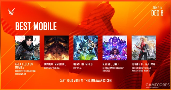 最佳手游入围名单