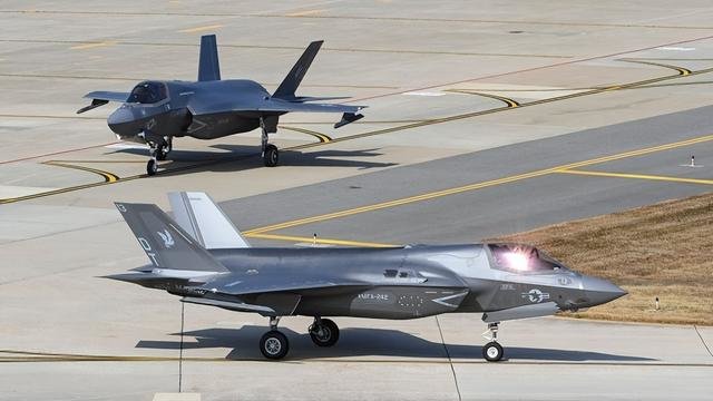 参加军演的F35B战机(韩国空军供图)