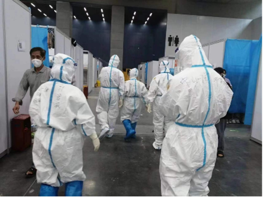 广州琶洲方舱医院,受访者供图