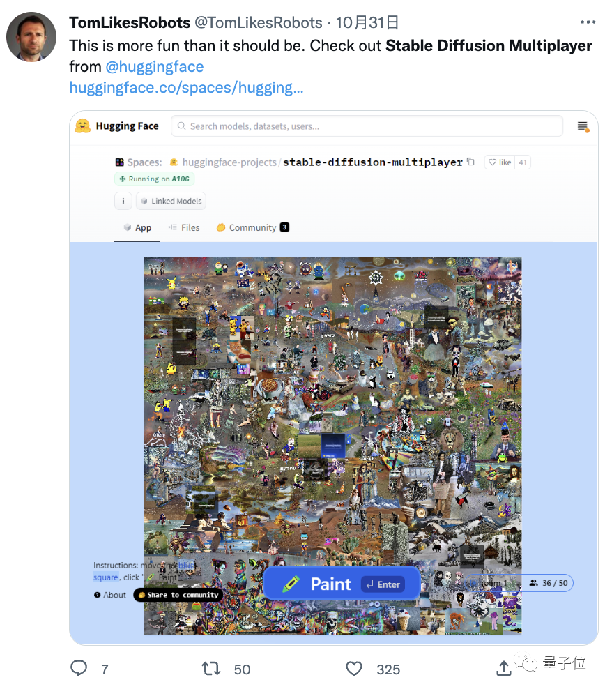 两千人用AI共创一幅画，StableDiffusion多人在线游戏火了