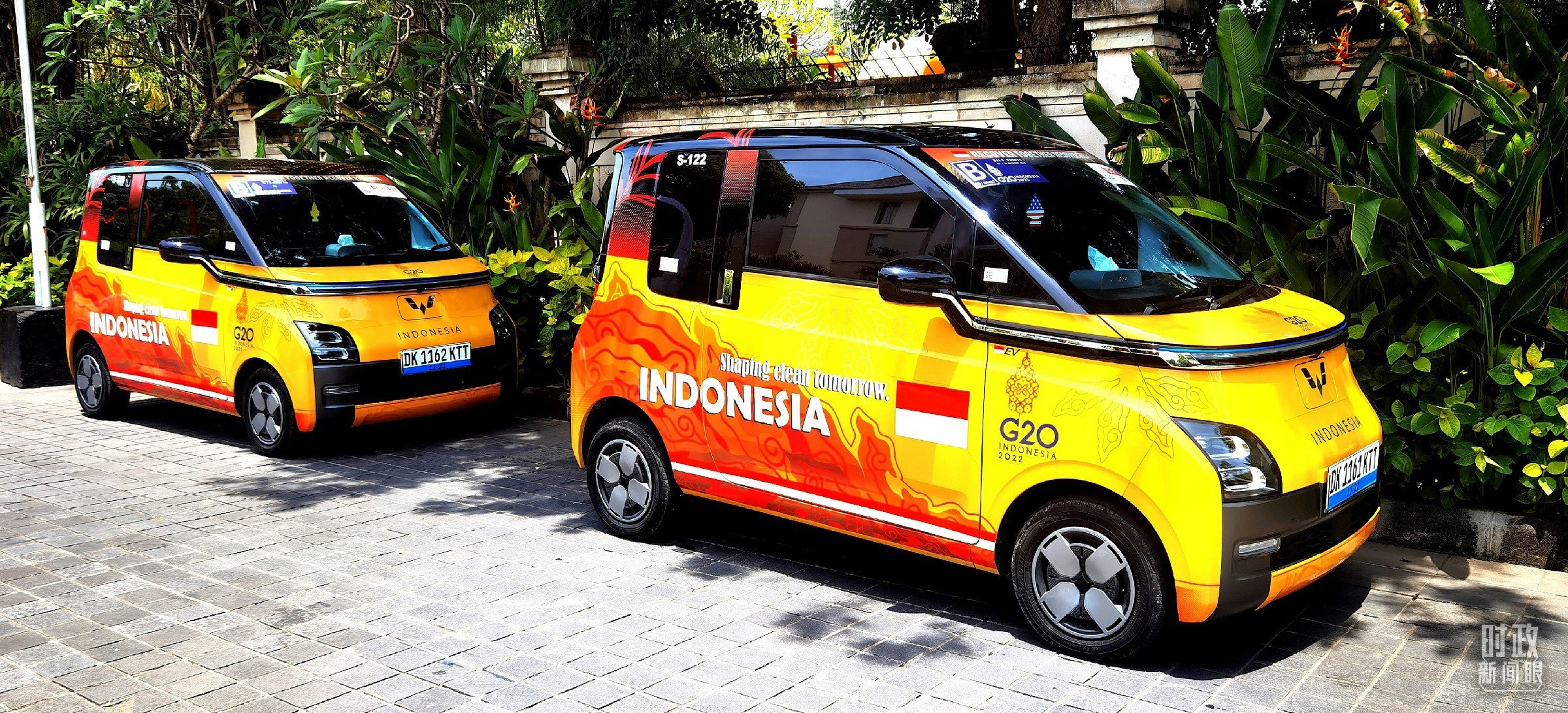 △巴厘岛峰会的新能源会议用车。（总台央视记者刘琦拍摄）