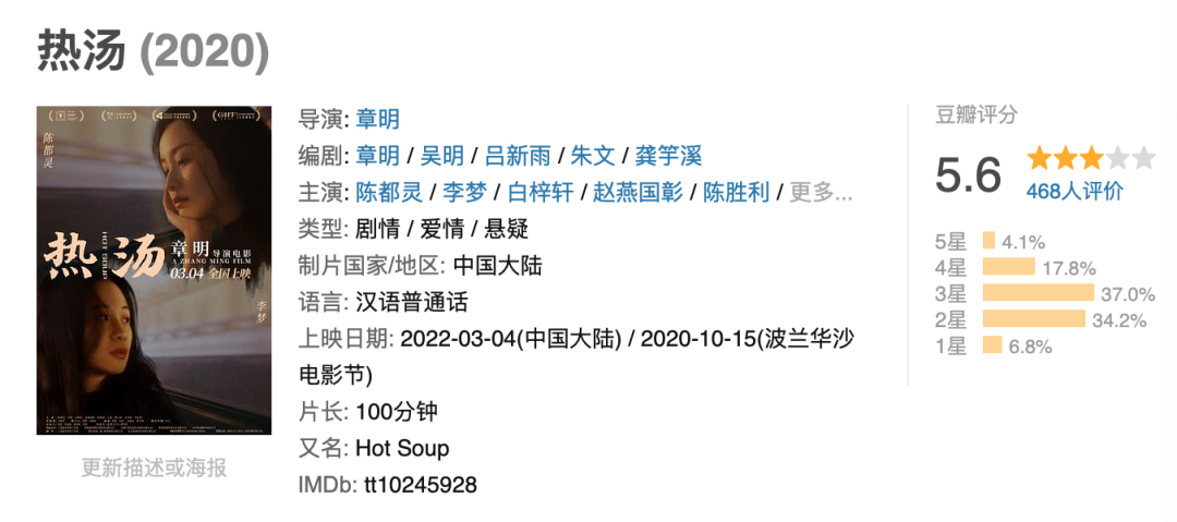 3月4日《热汤》剧情简介也可以感受下:家境普通的女罗苏从小就有不