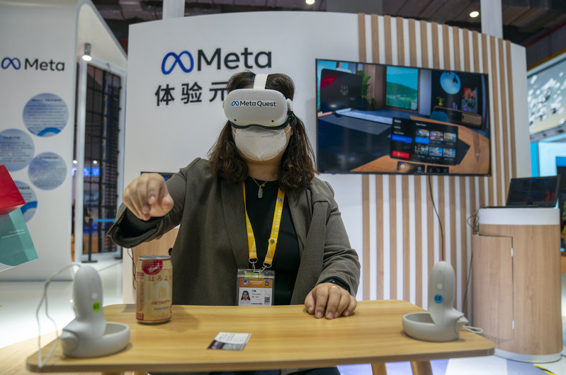 进博会上Meta展示人工智能技术。孟雨涵 摄