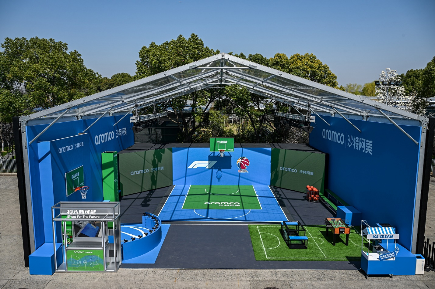 2025 F1中国大奖赛期间， 沙特阿美为观众打造体育互动区