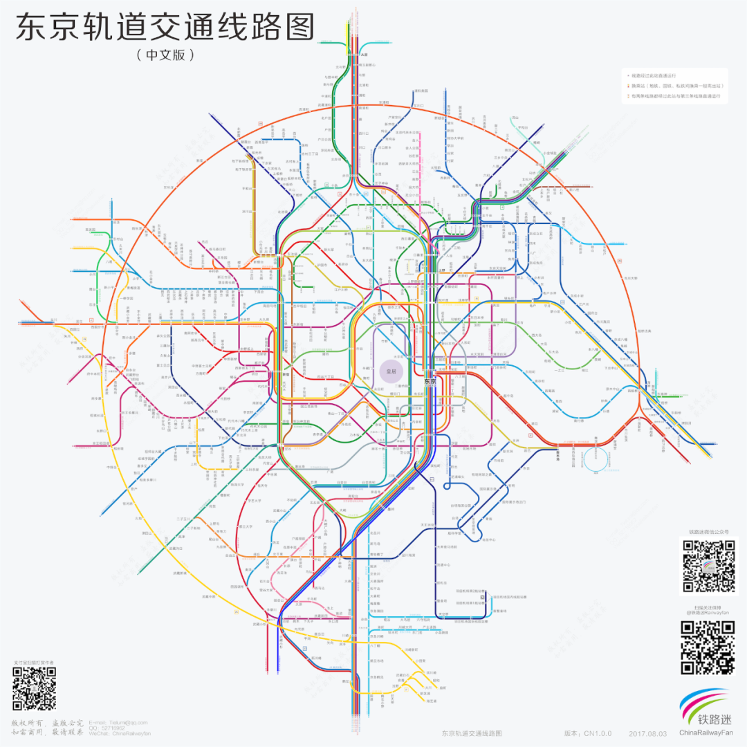 线路采用市郊铁路方式运营,里程达4476km,负载大量往返于东京与周边