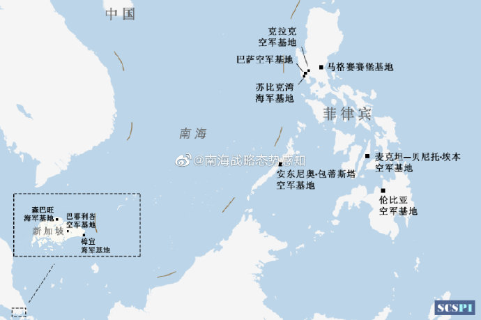 美军南海周边军事基地分布图_凤凰网其他_凤凰网