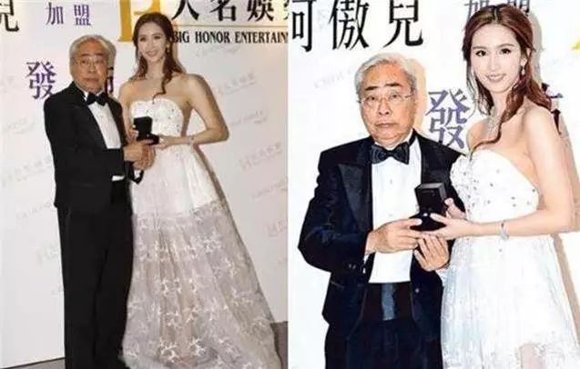 “翻版黎姿”和80岁富商传绯闻，公开索吻后又称是干爹？