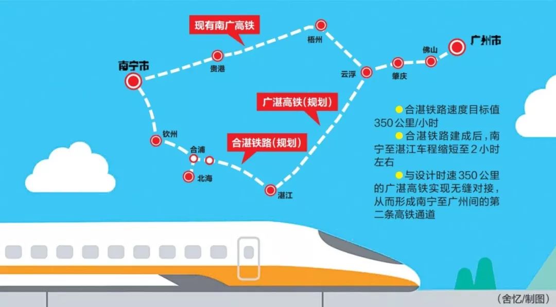 南宁至广州第二条高铁要来啦!合湛铁路力争年底开工