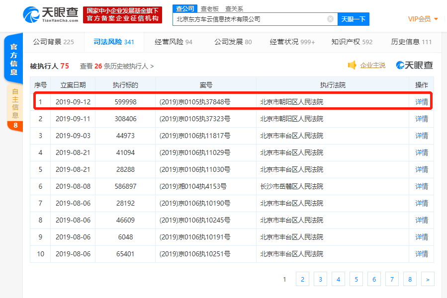 易到用车再次被列为被执行人 此前发布的三季度投诉排名居首