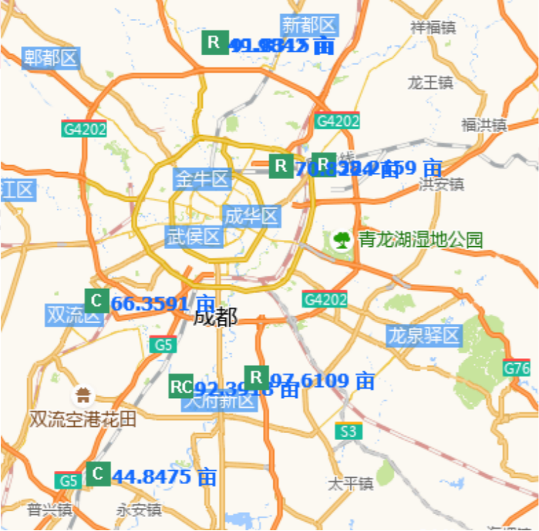 10月成都中心城区土地成交分布图 数据来源:四川世联行市场研究部