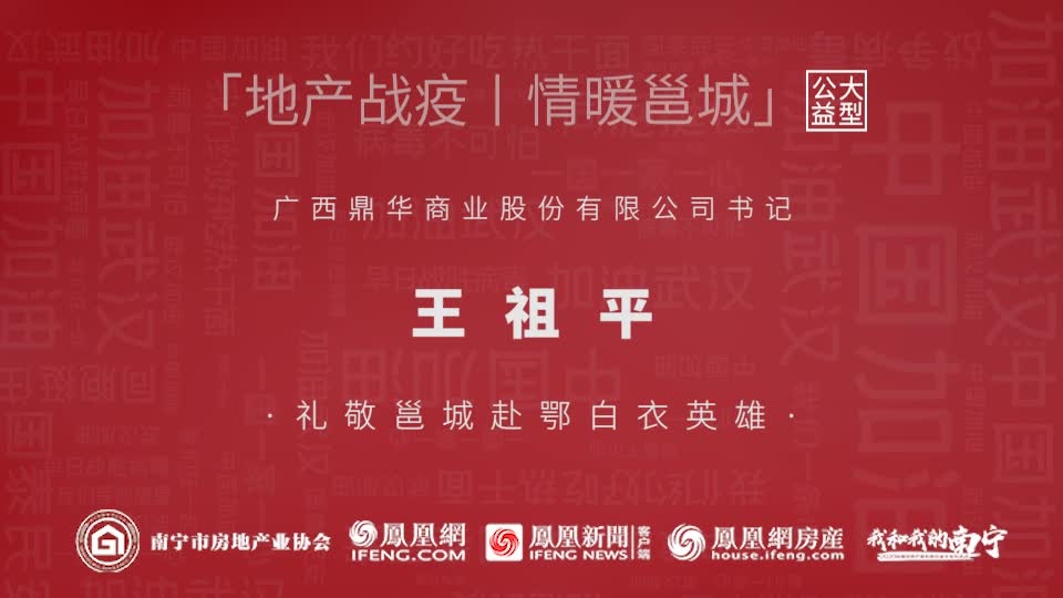 地产战疫 情暖邕城 大型公益活动之广西鼎华商业书记王祖平