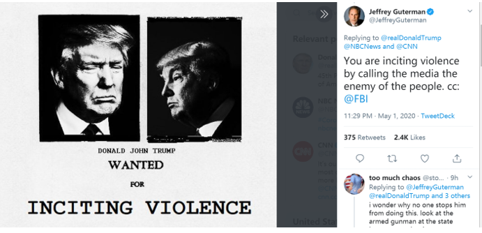 特朗普点名2家美媒卖国:人民公敌!