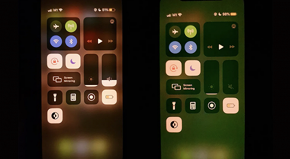 iPhone 11解锁后屏幕变绿