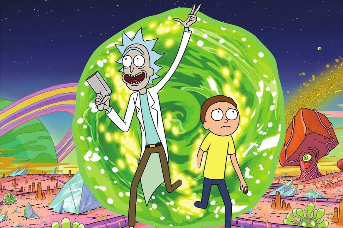 美国电视科幻情景喜剧动画《rick and morty》中,二人穿越时空.