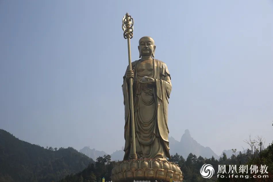 九华山地藏菩萨圣像(图片来源:凤凰网佛教 摄影:妙传)