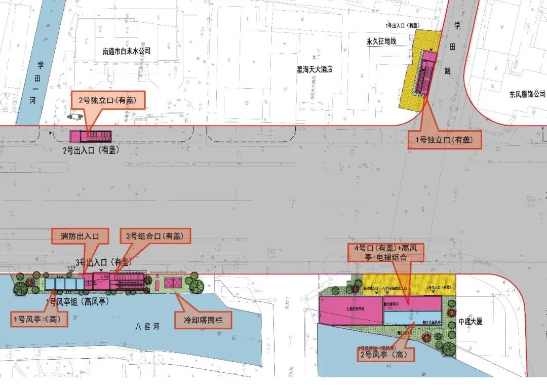 南通地铁1号线各车站出入口效果图来了你喜欢哪个