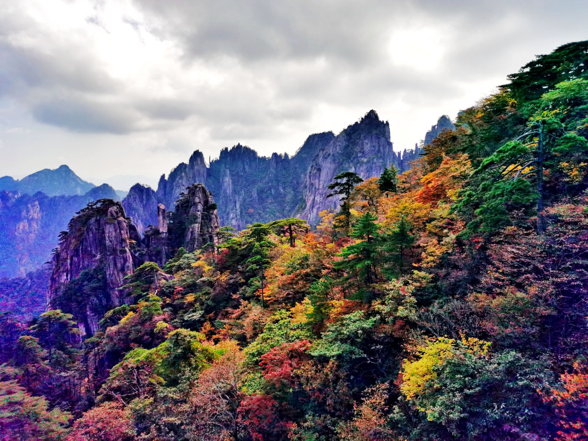 黄山风景美如画2万多游客上山赏秋景多图