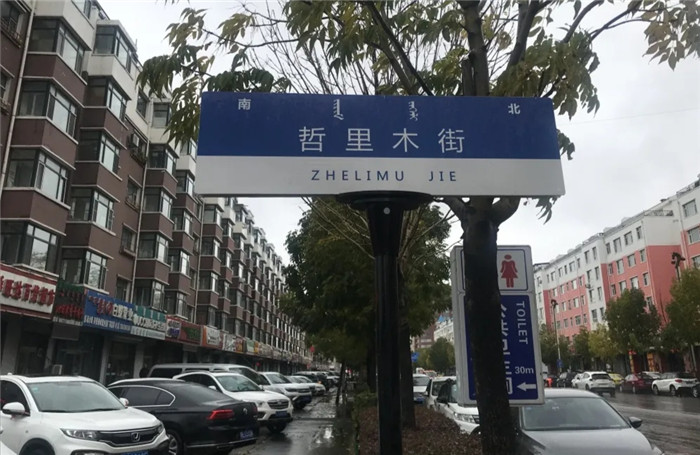 标志牌 街路 胡同 蒙文 县政府 前郭县 城区 路牌|前郭县53条街路、胡同标志牌增加蒙文标注