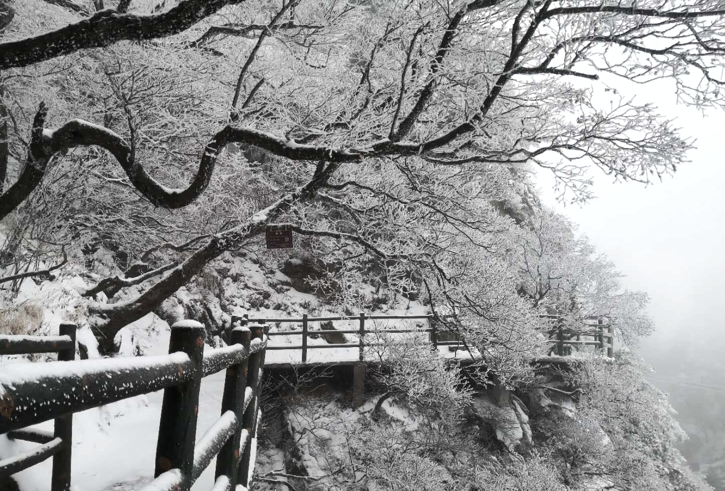 河南鲁山:雪景美如画