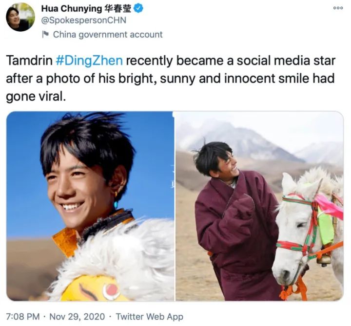 外交部发言人华春莹甚至在自己的官方推特上连发三条,向海外网友们