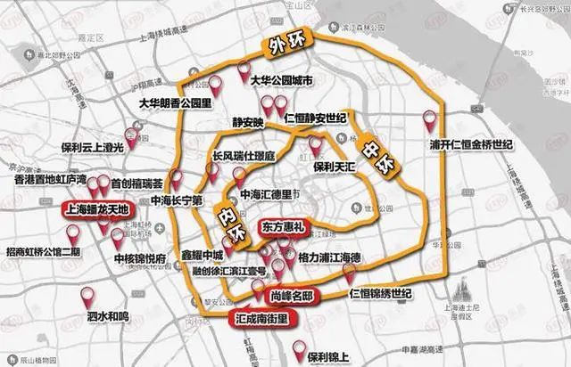 2020年上海"千人摇号"环线地图 认筹这个小区需要支付320万认筹金