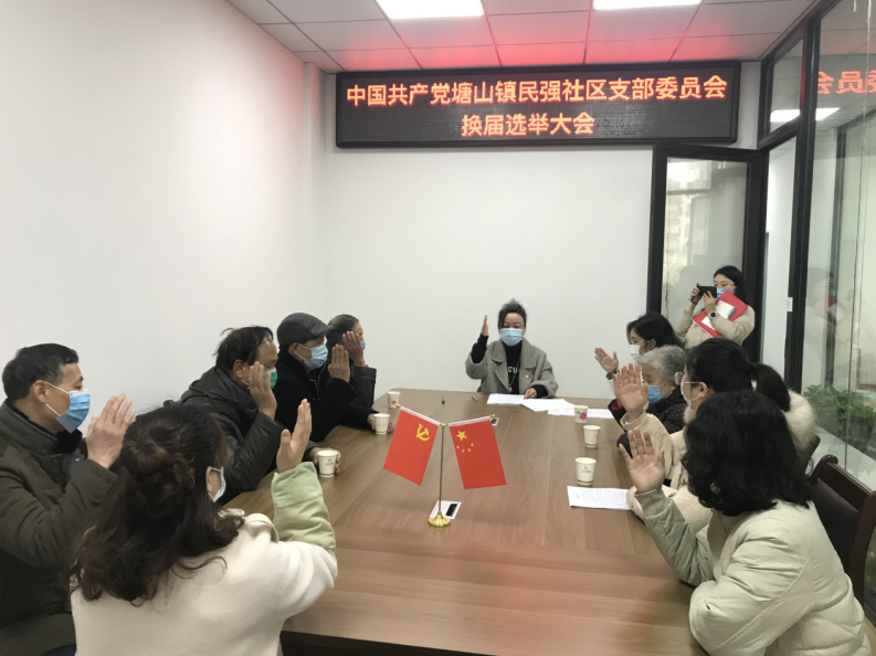 青山湖塘山镇全面完成25个村社党组织换届选举