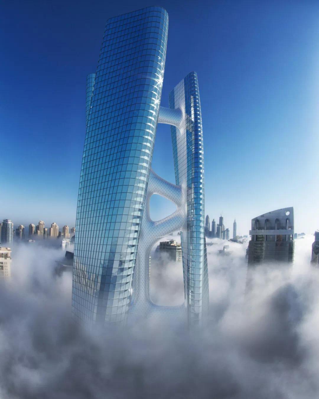 是的,squall tower 大楼能两天带你360度旋转,从不同角度欣赏迪拜风景