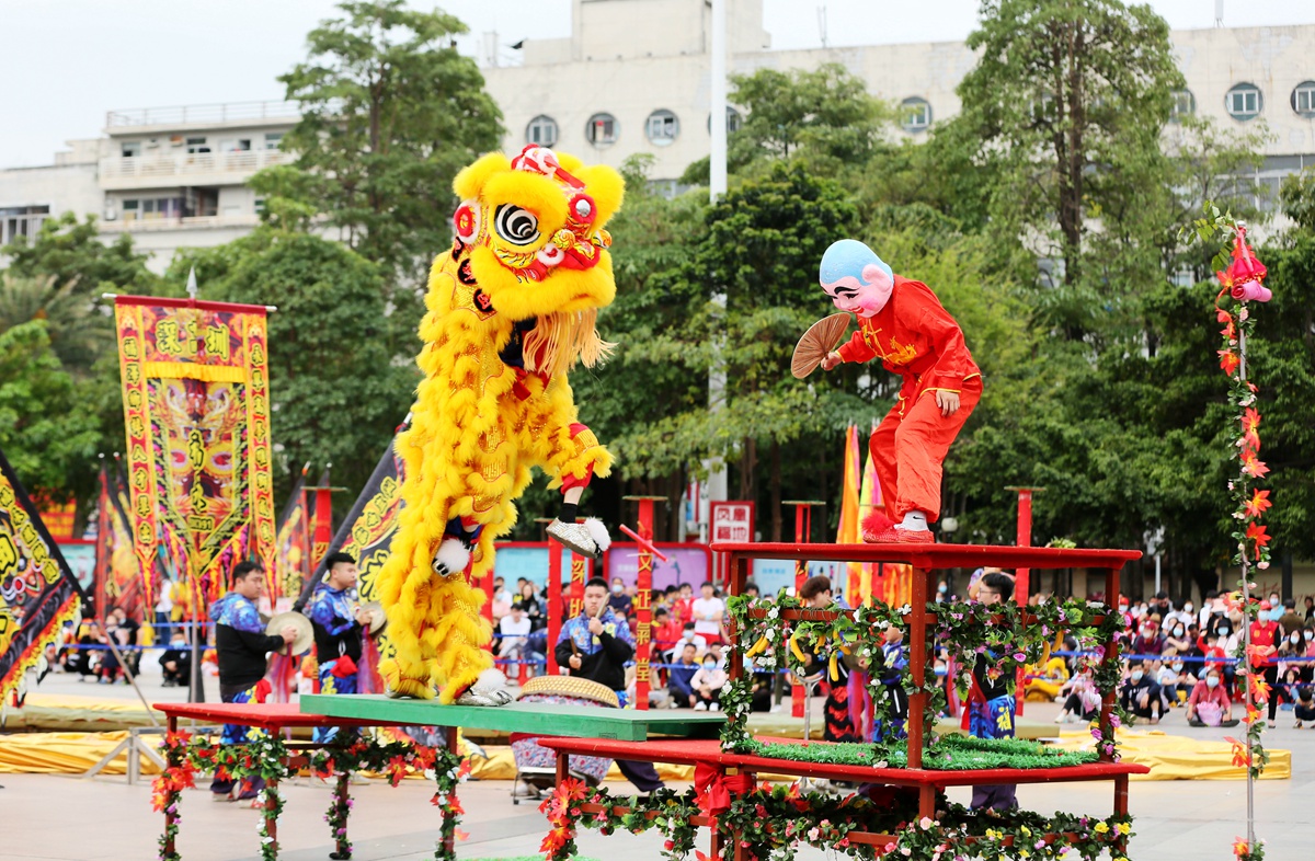 福永舞狮之乡的锣鼓格外响