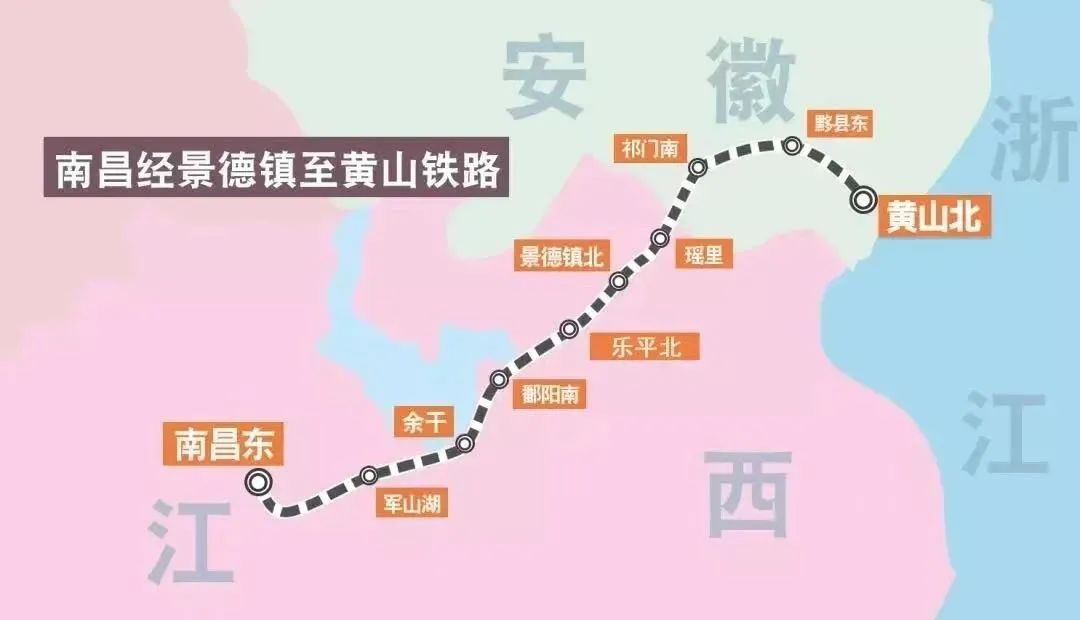 昌景黄高铁计划于2023年通车 共设南昌东站等10座车站