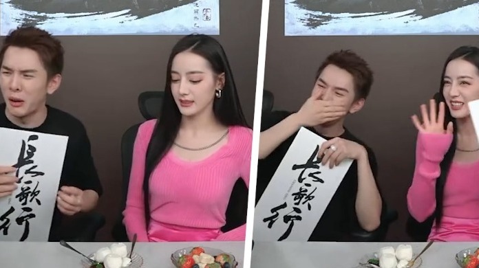 迪丽热巴吃酸奶疙瘩超嫌弃,直呼难以下咽,李佳琦吃出痛苦面具