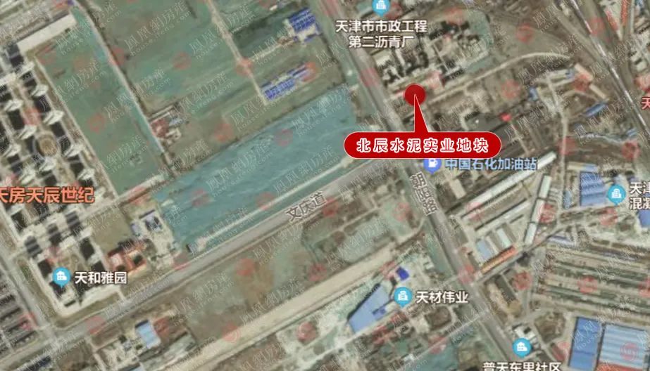 北辰水泥实业地块四至:东至辰顺路,南至光荣道商业地块北边界,西至辰